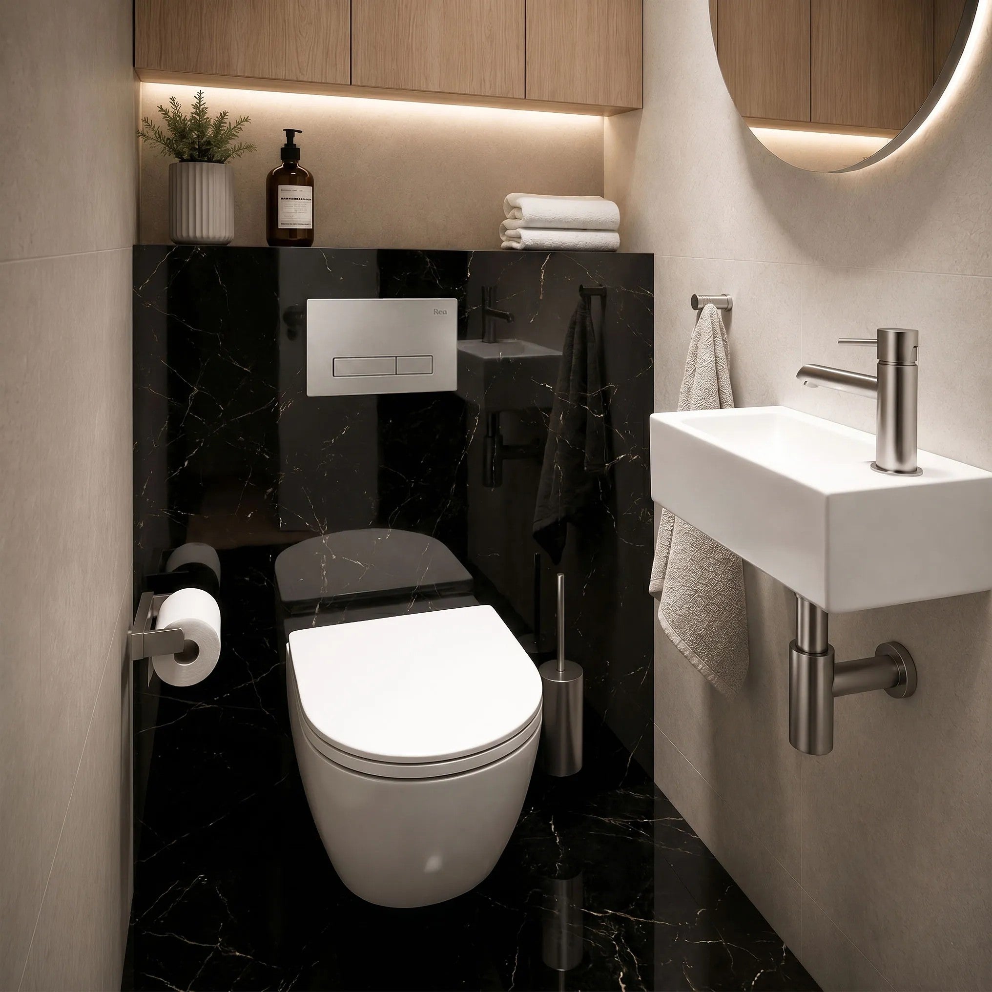 WC Öblítő Gomb Rea HD K011A-Q And Slim 024N Satin 5