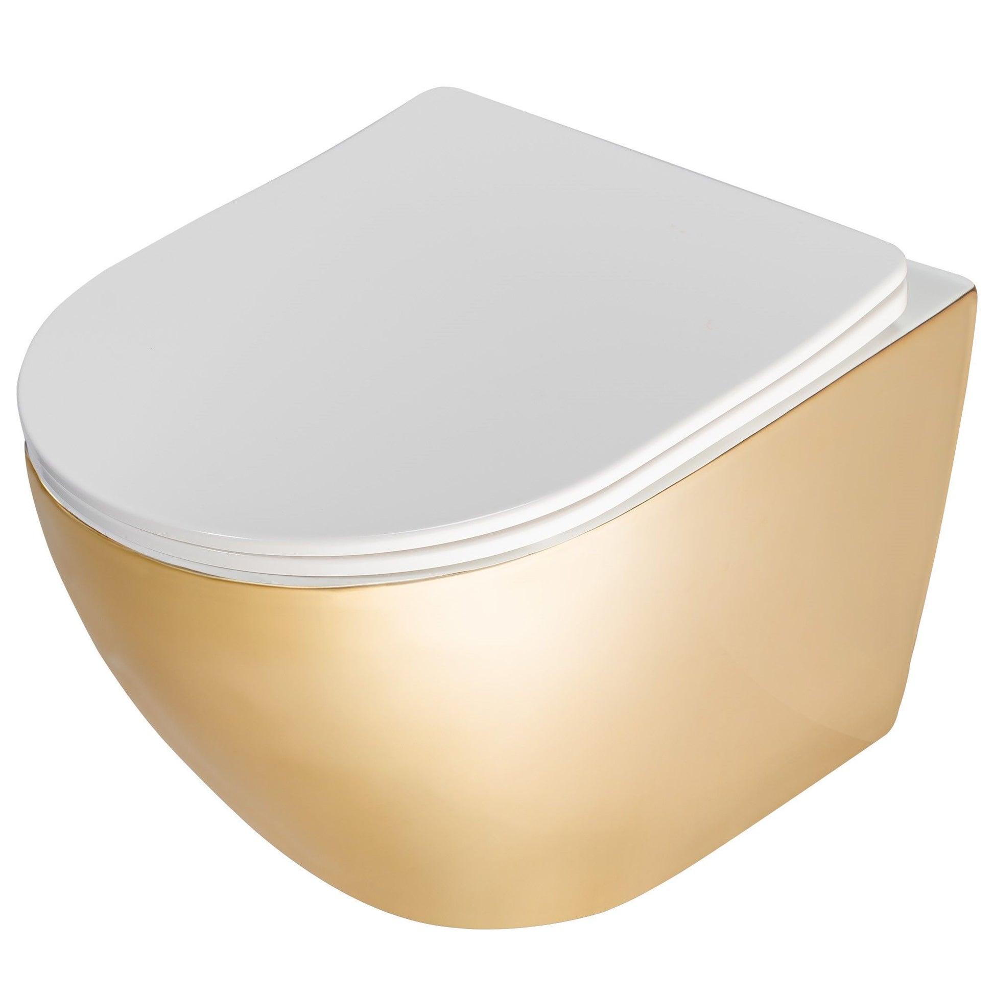 Wc Csésze Carlo Flat + Bidé Carlo Mini Gold/white Készlet 6