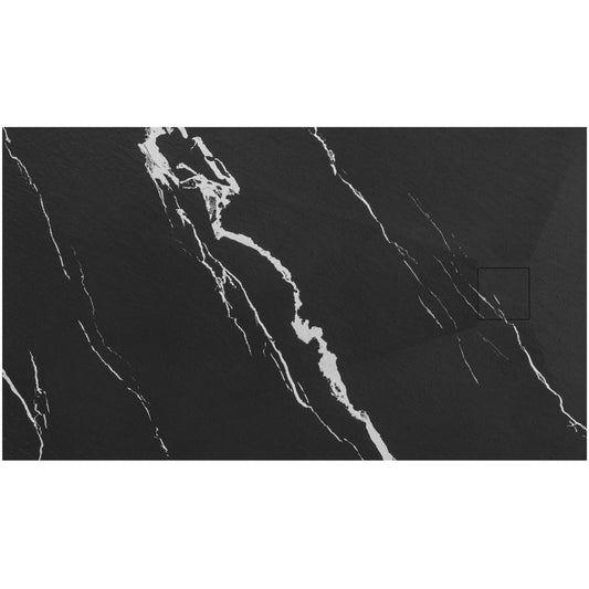 Zuhanytálca Magnum Carrara Black 90x120 1