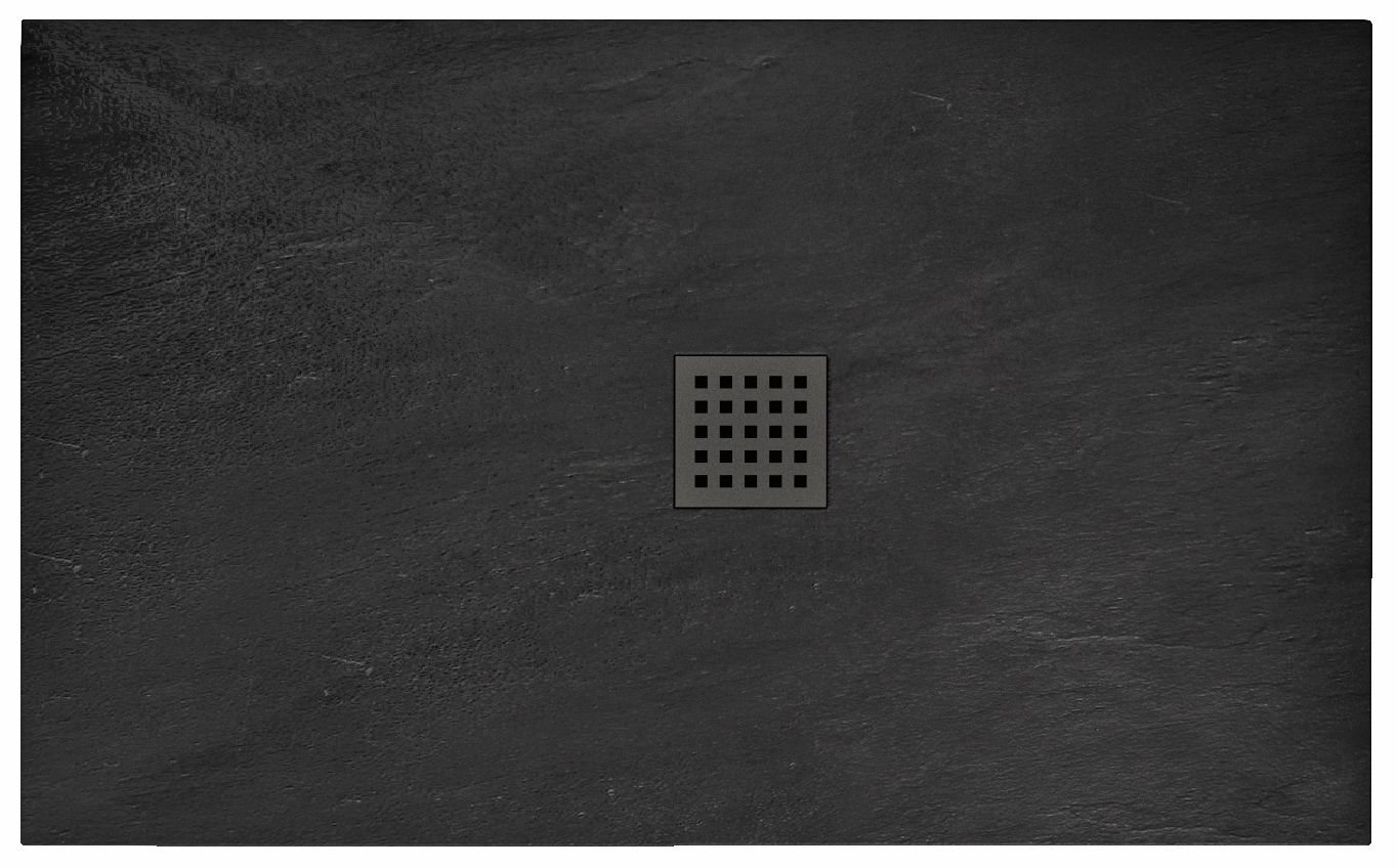 Kő Zuhanytálca Rea Black Rock 80x120 1