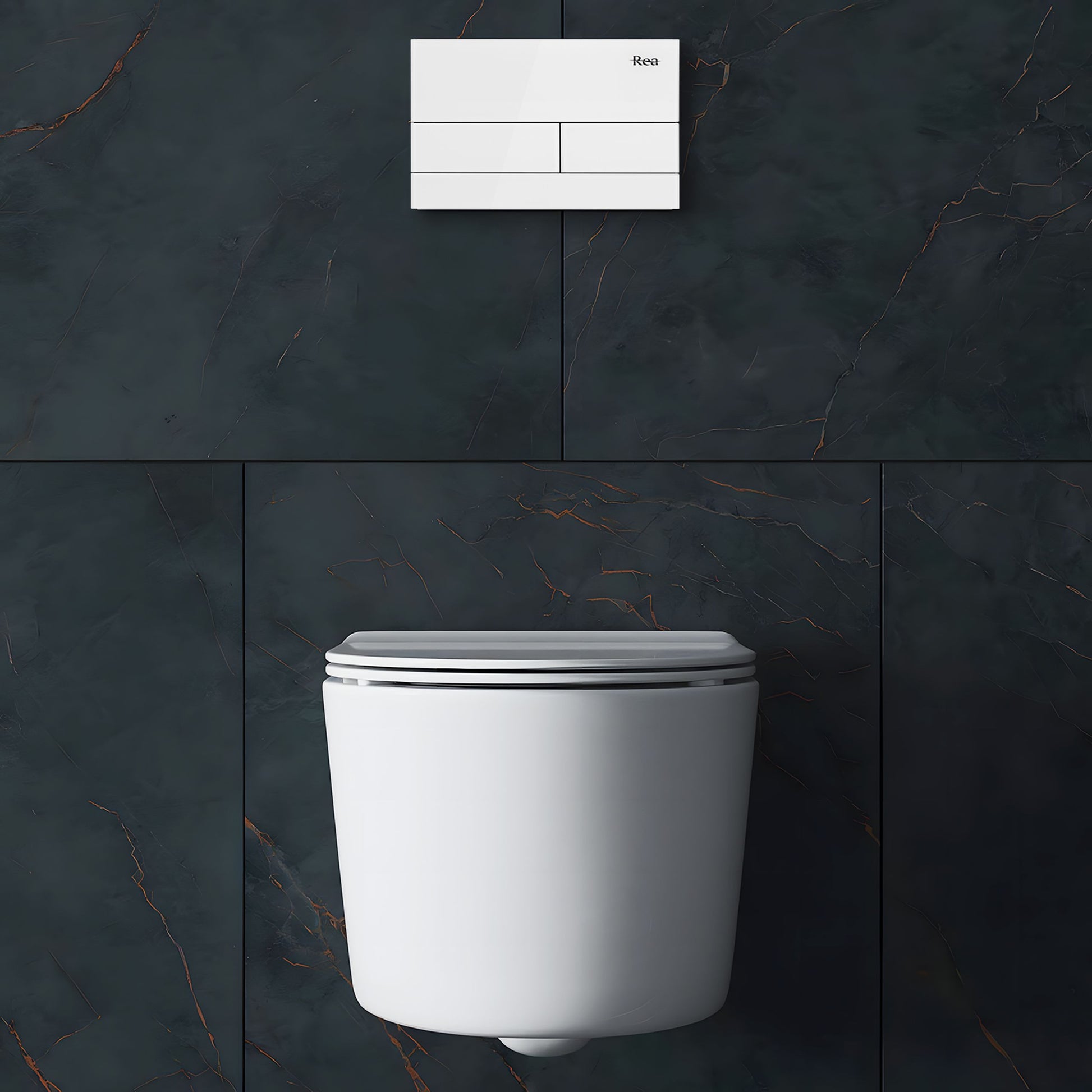 Wc Öblítő Gomb K011a-q Rea T White Glass 4