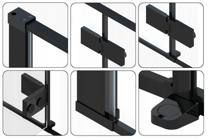 Zuhanyajtó Rea Fargo Black Mat 110 3