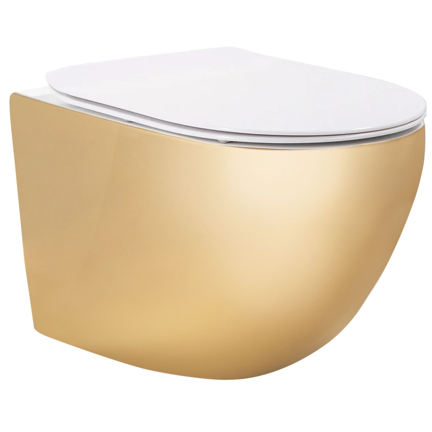 Wc Csésze Carlo Flat + Bidé Carlo Mini Gold/white Készlet 5