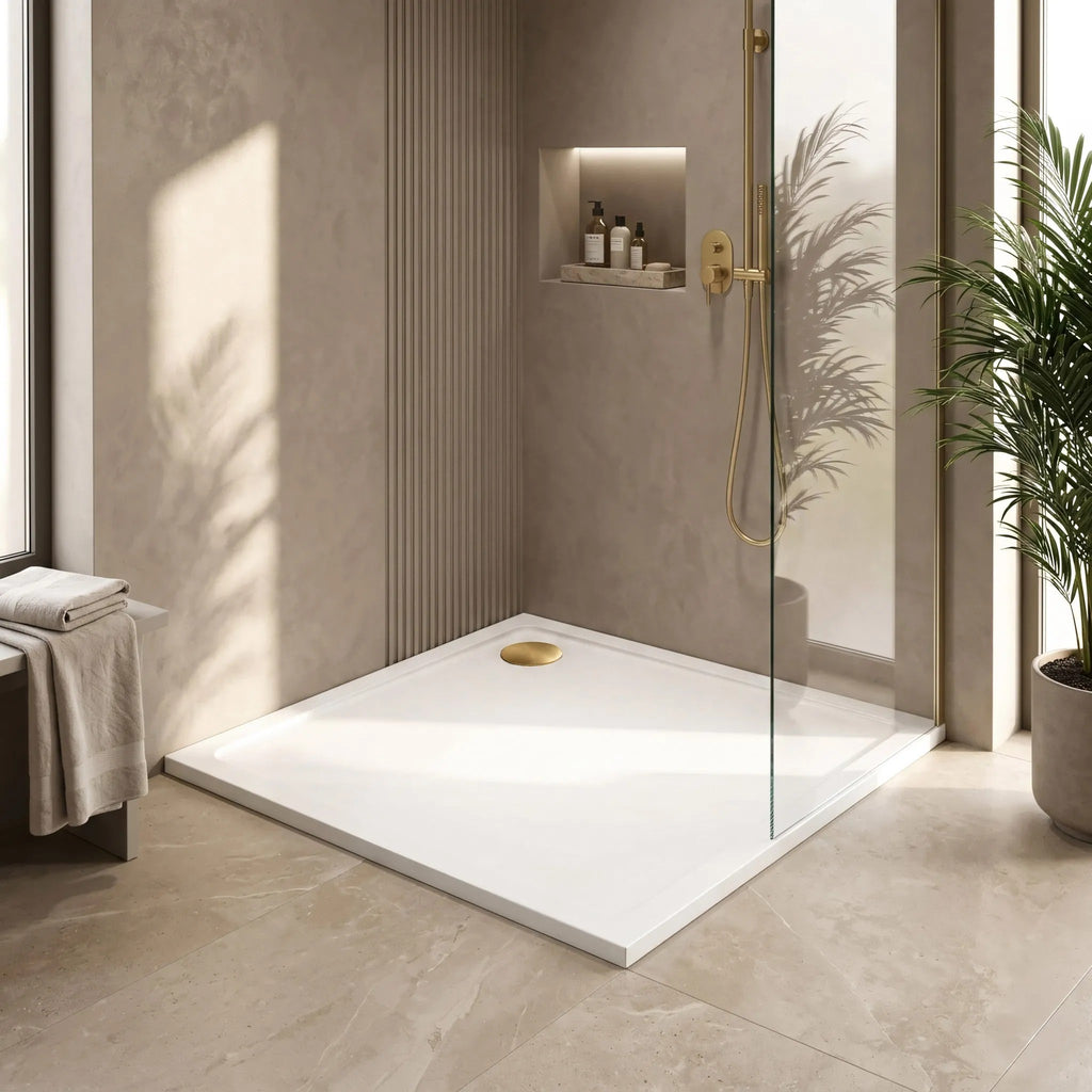 Zuhanytálca Savoy White 90x90 Króm Fedél 6