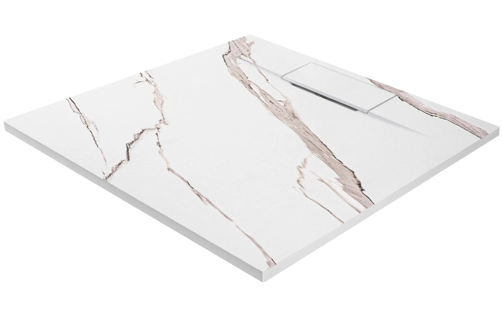 Zuhanytálca Bazalt CARRARA WHITE 90x90 6