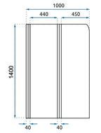 Fürdőkádparaván Rea Agat-2 100 Cm 6