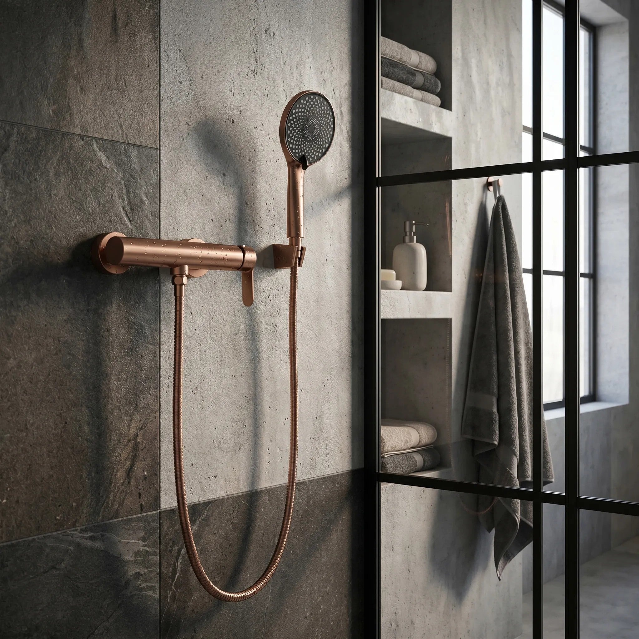 Zuhanycsaptelep Arcos Brush Copper 6