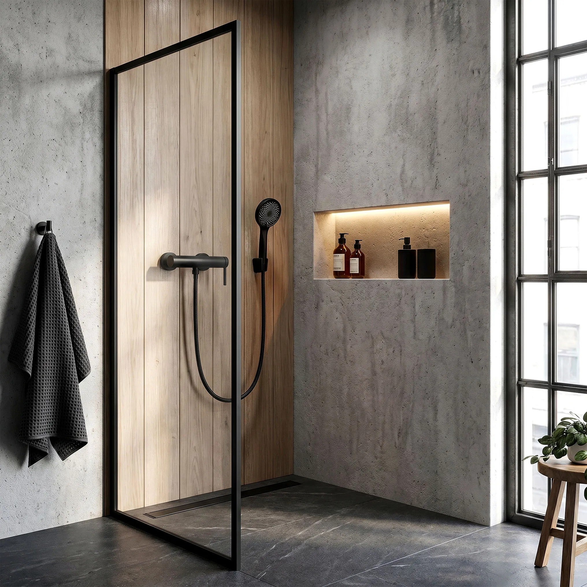 Zuhanycsaptelep Rivo Black 6