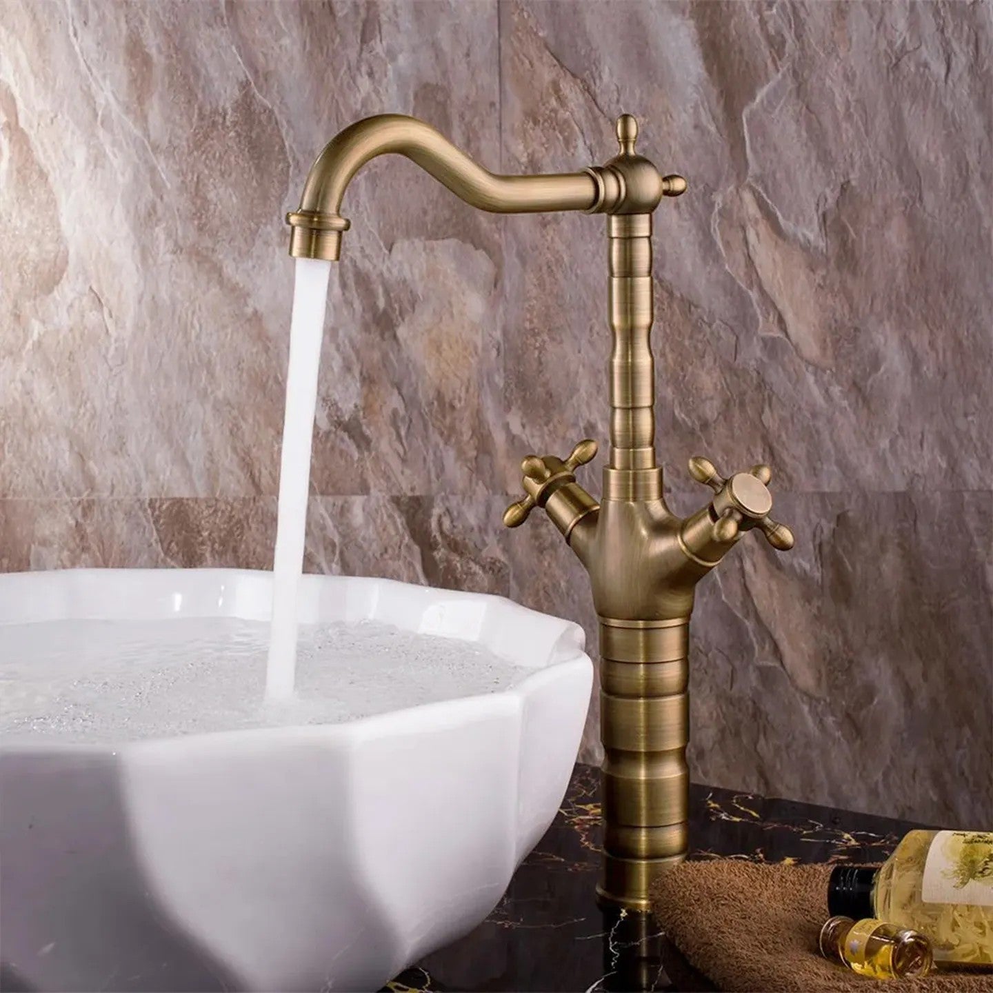 Konyhai Fürdőszobai Csaptelep Rea Rustico Antique Gold 6