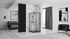 Zuhanykabin Rea Punto Black 90x90 Zuhanytálca Nélkül 6