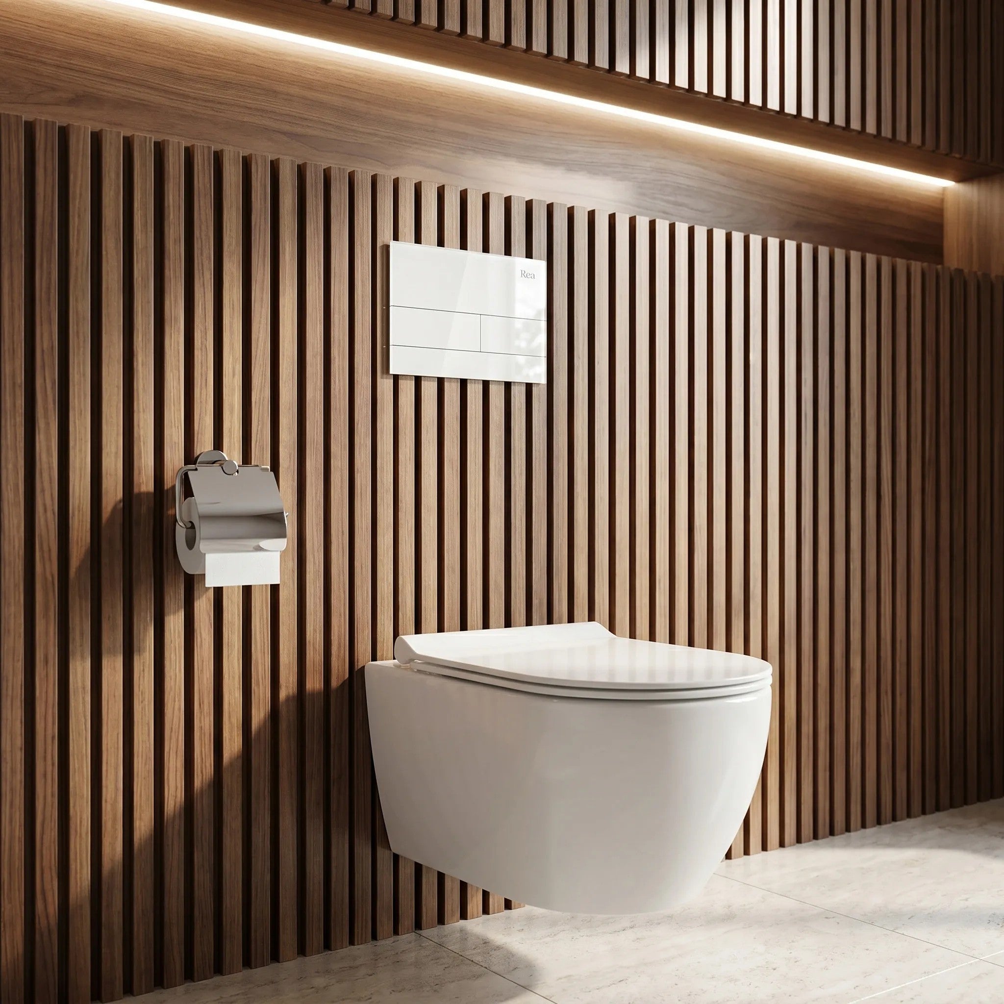 Beépíthető WC Tartókeret Szett Slim 024N T White Glass Nyomólappal 6