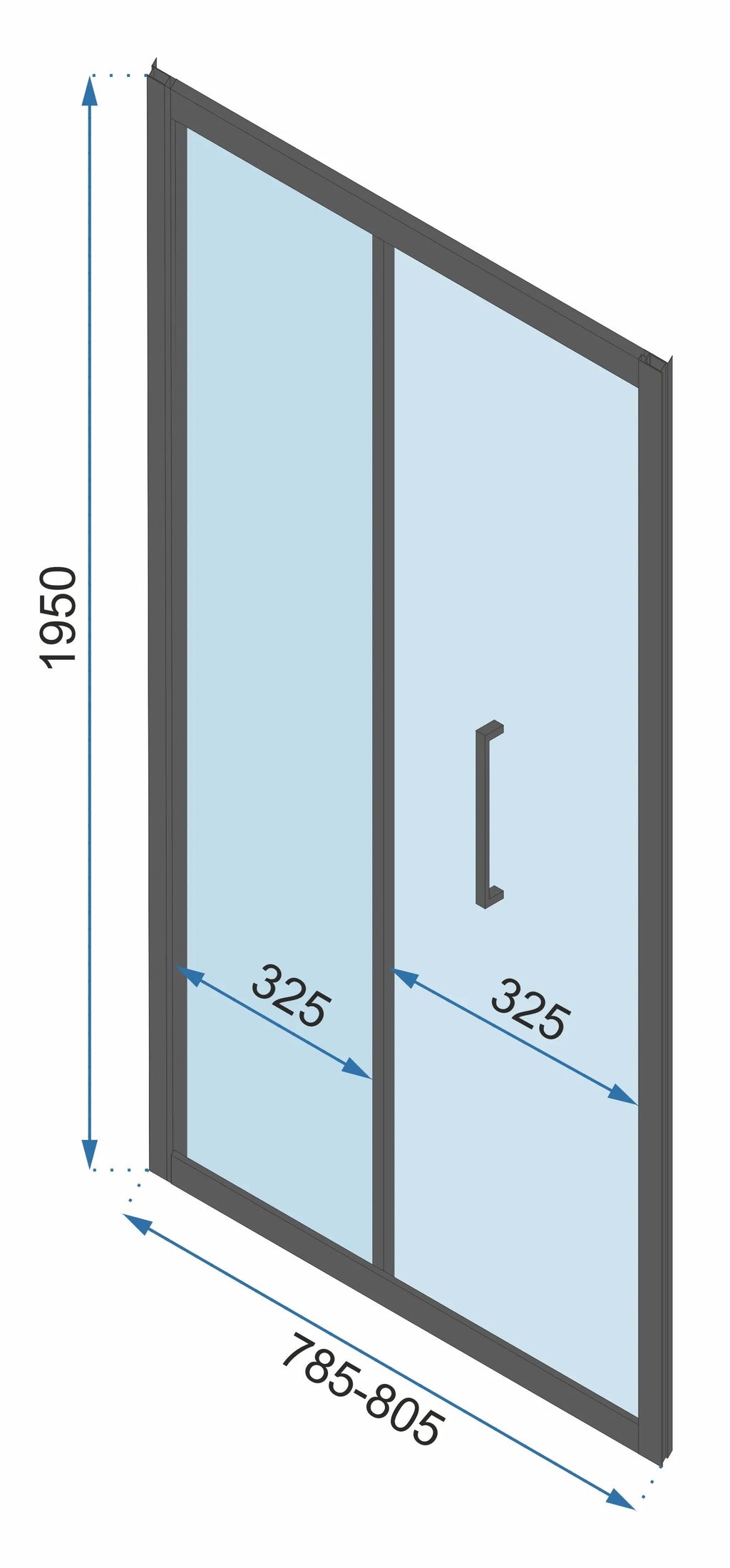 Összecsukható Zuhanyajtó Rapid Fold 80 6