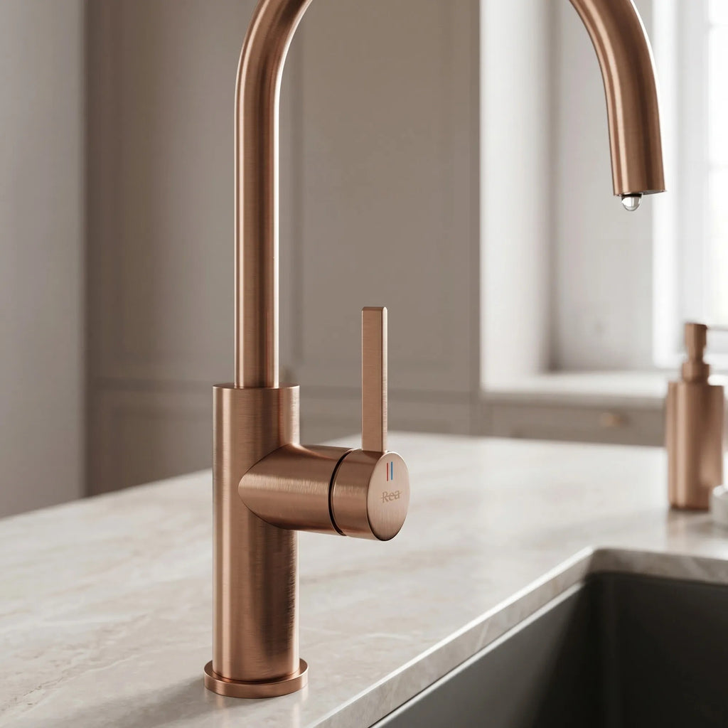Konyhai Csaptelep REA Rivo Brush Copper 6