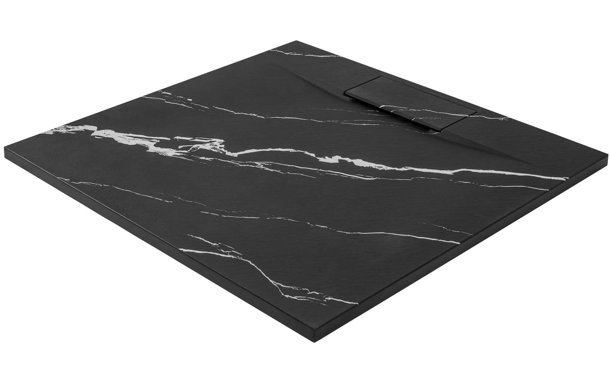 Zuhanytálca Bazalt CARRARA BLACK 90x90 6