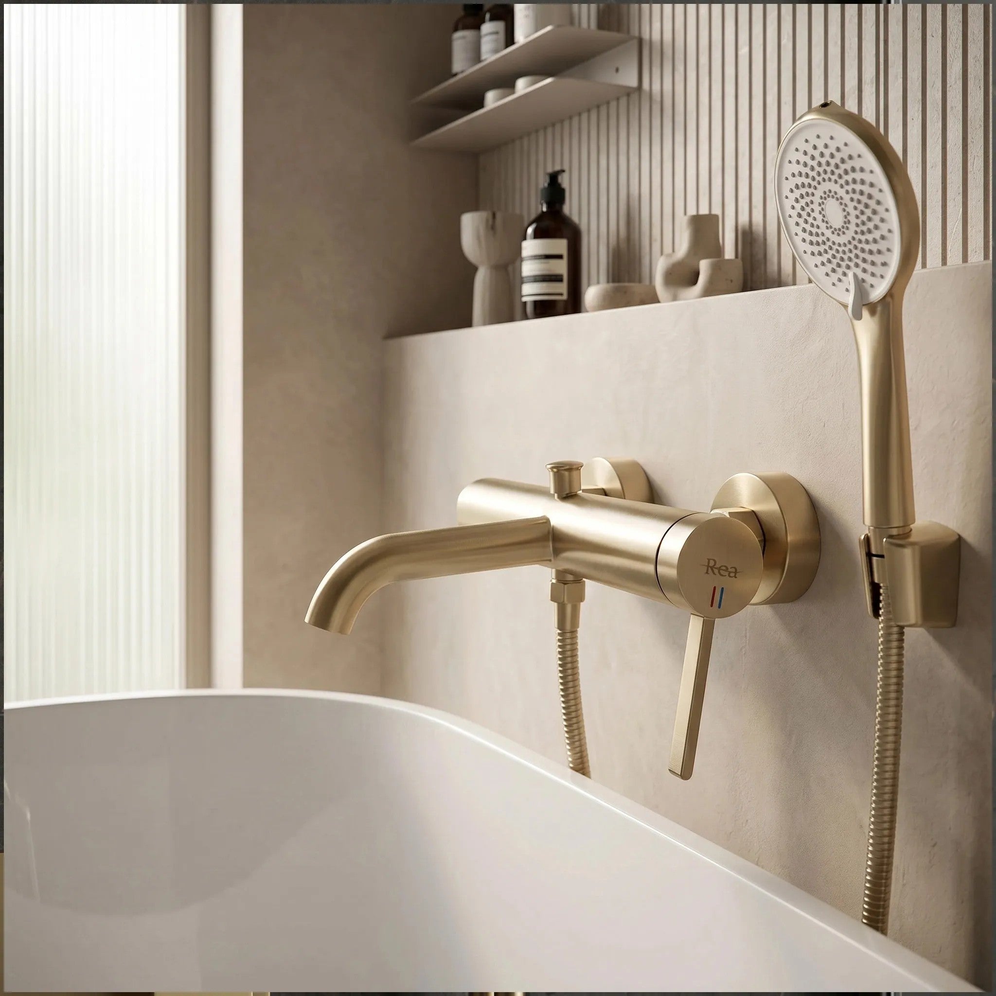 Rea JS-020 BRUSH GOLD Zuhanyfej 6