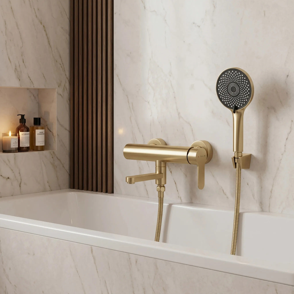 Kádtöltő Csaptelep Rea Arcos Brushed Gold 6