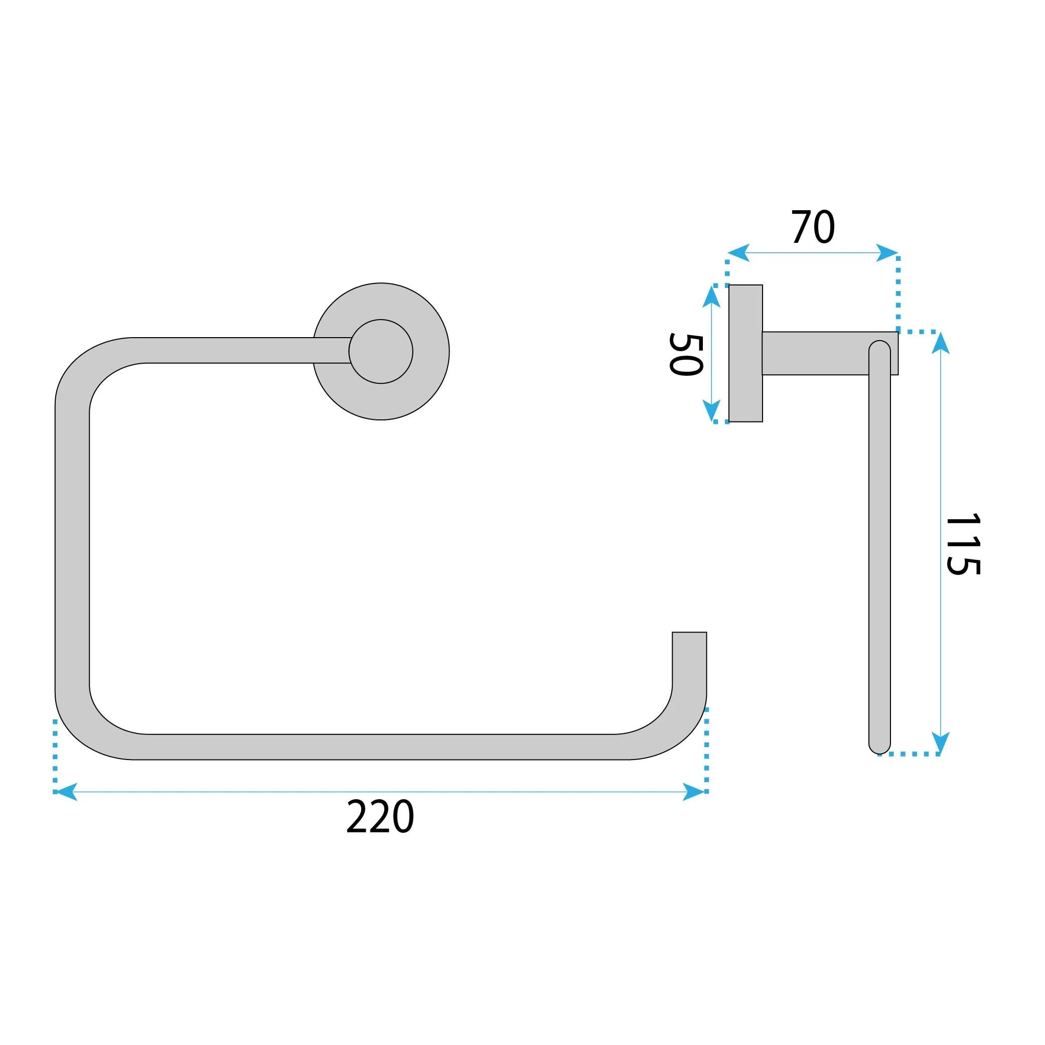 Fürdőszoba Fogas 5610 Leo Chrome 6