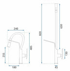 Konyhai Csaptelep Rea Castor Copper Brush 6