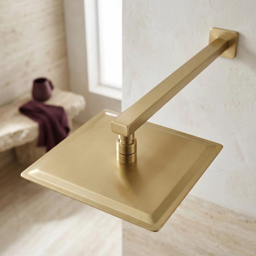 Négyzet Alakú Zuhanyfej REA JS-P015BG 25cm Brush Gold 6