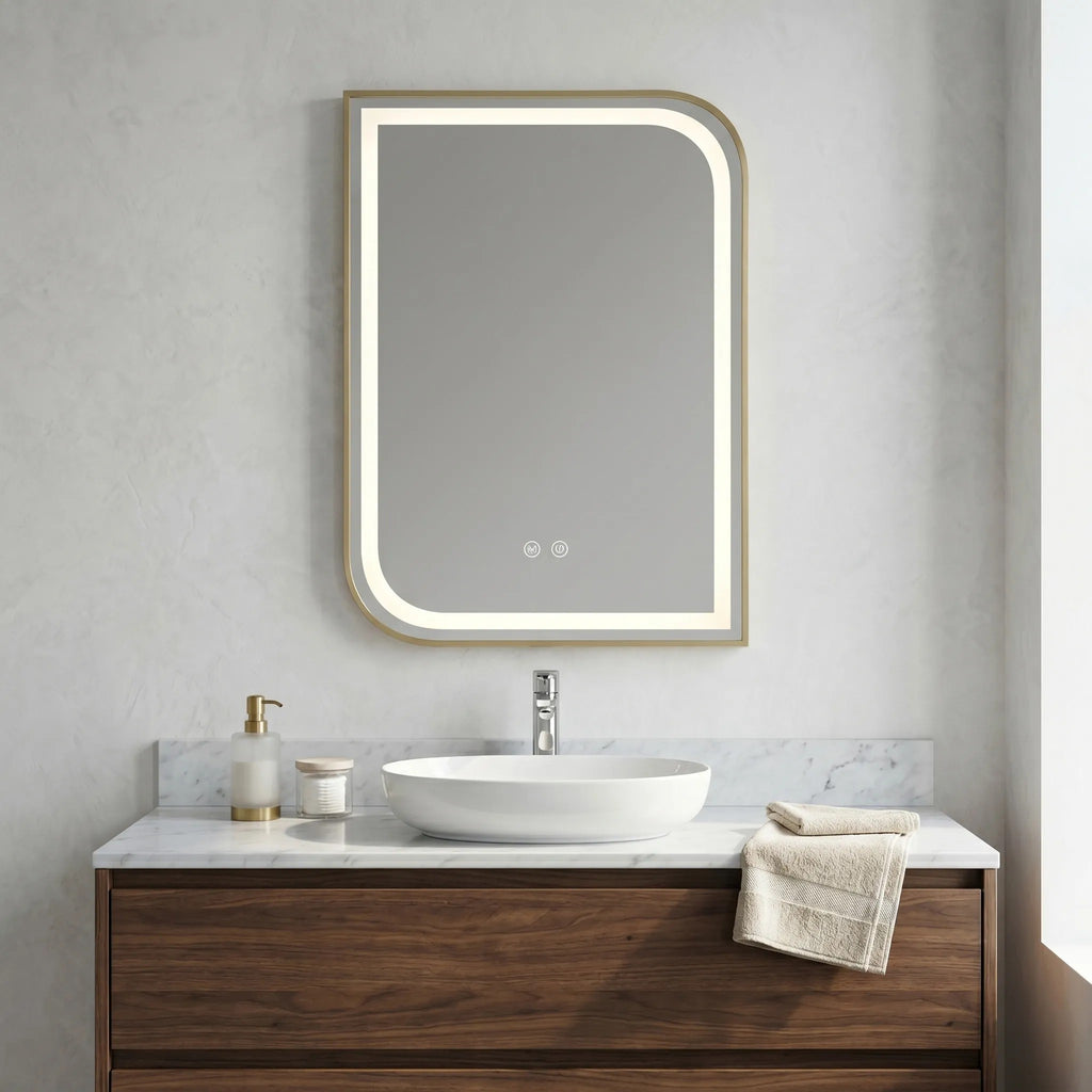 LED Tükör ZONE 80X60 GOLD BRUSH 6