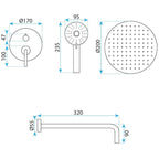 Zuhanyszett Rejtett Rea Ontario Brush Copper + BOX 6