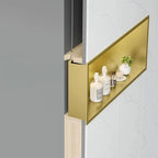 Süllyesztett Fürdőszobai Polc LED 30x45 Brush Gold 6