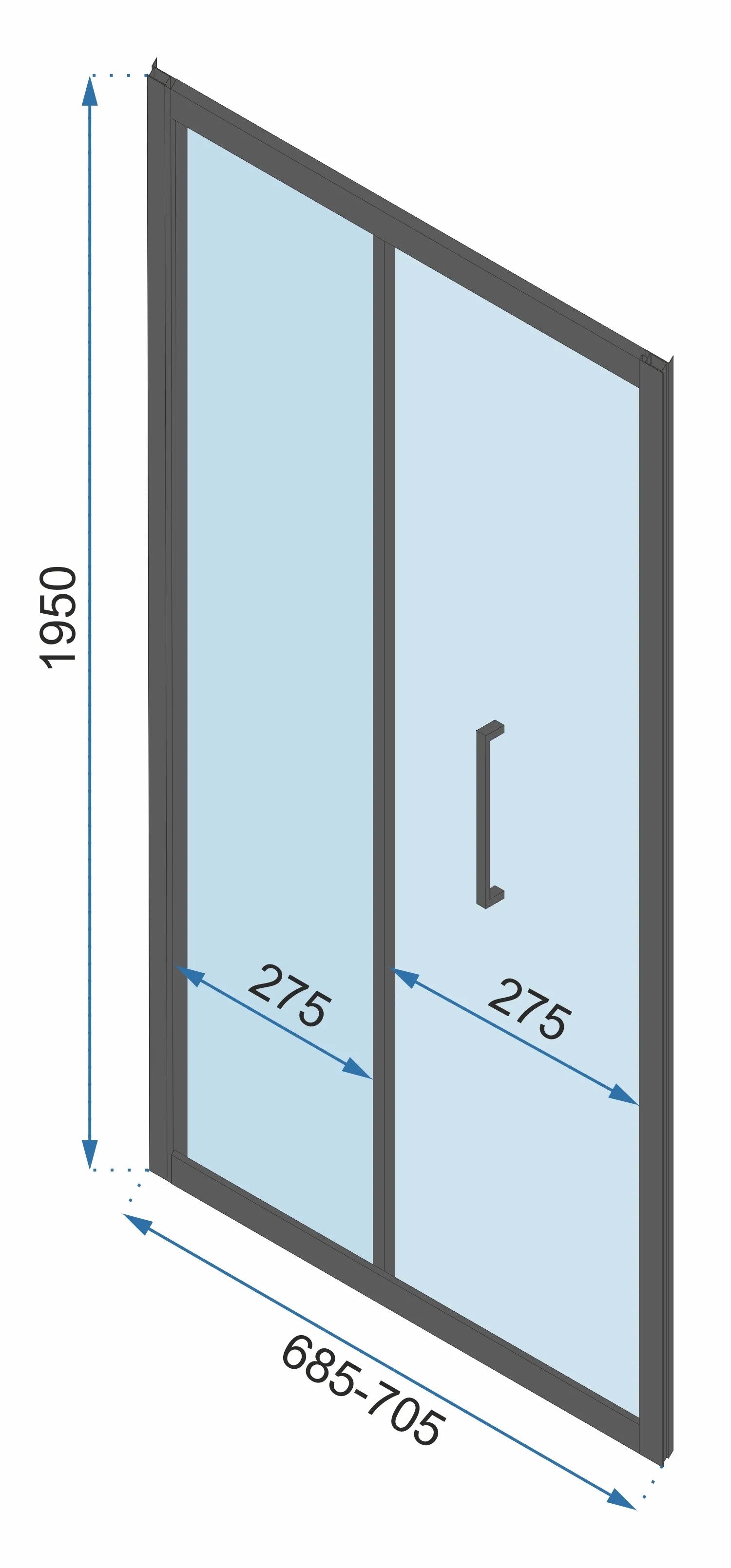 Falra Szerelhető Zuhanykabin Rapid Fold Ajtó:80 X Fal:80 6