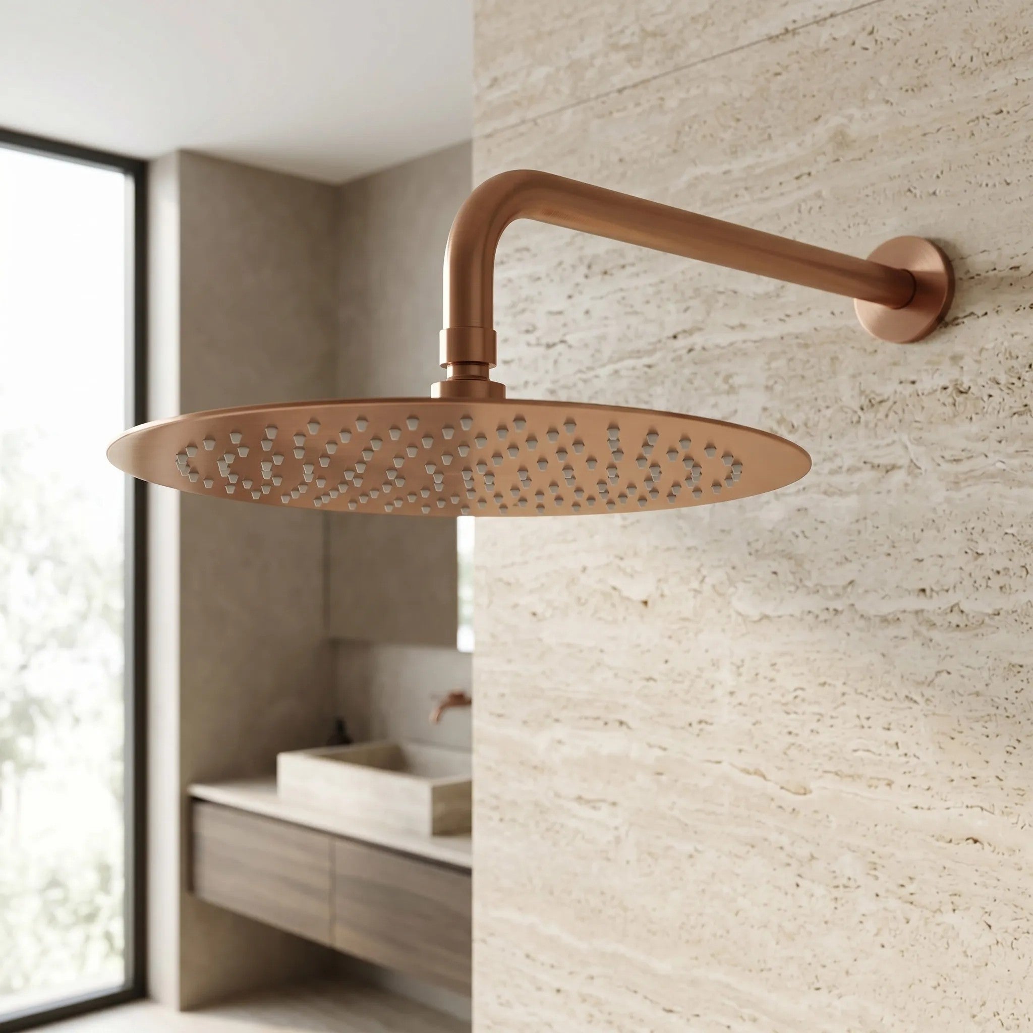 Kerek Esőztető Zuhanyfej REA JS-P014BRG 30cm Brush Copper 6