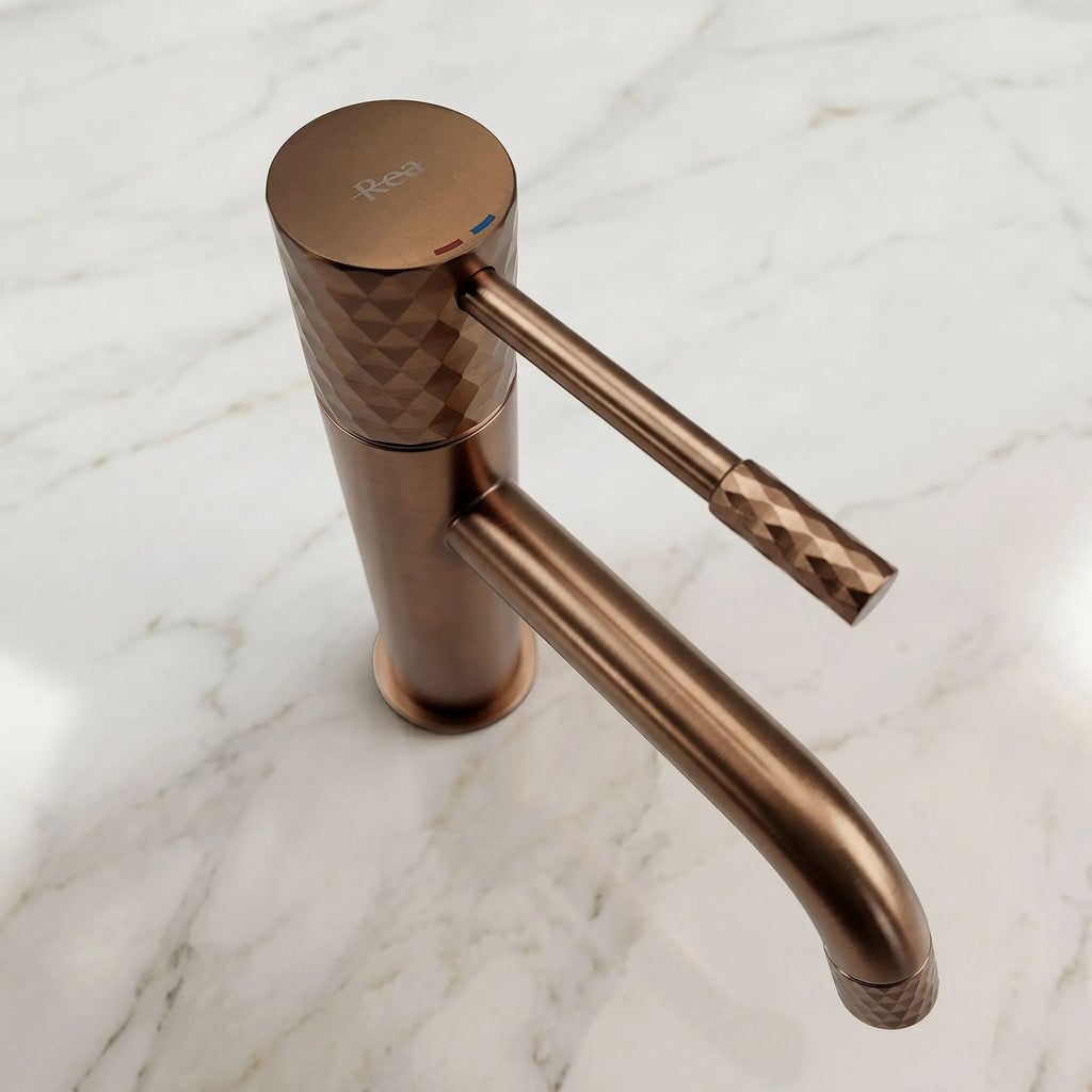 Fürdőszobai Csaptelep Rea Lungo Diamond Brush Copper High 6