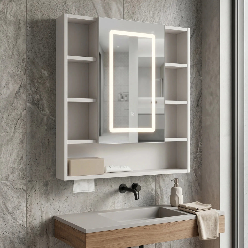 LED-es Tükrös Szekrény Rea Luna 70x80cm 6