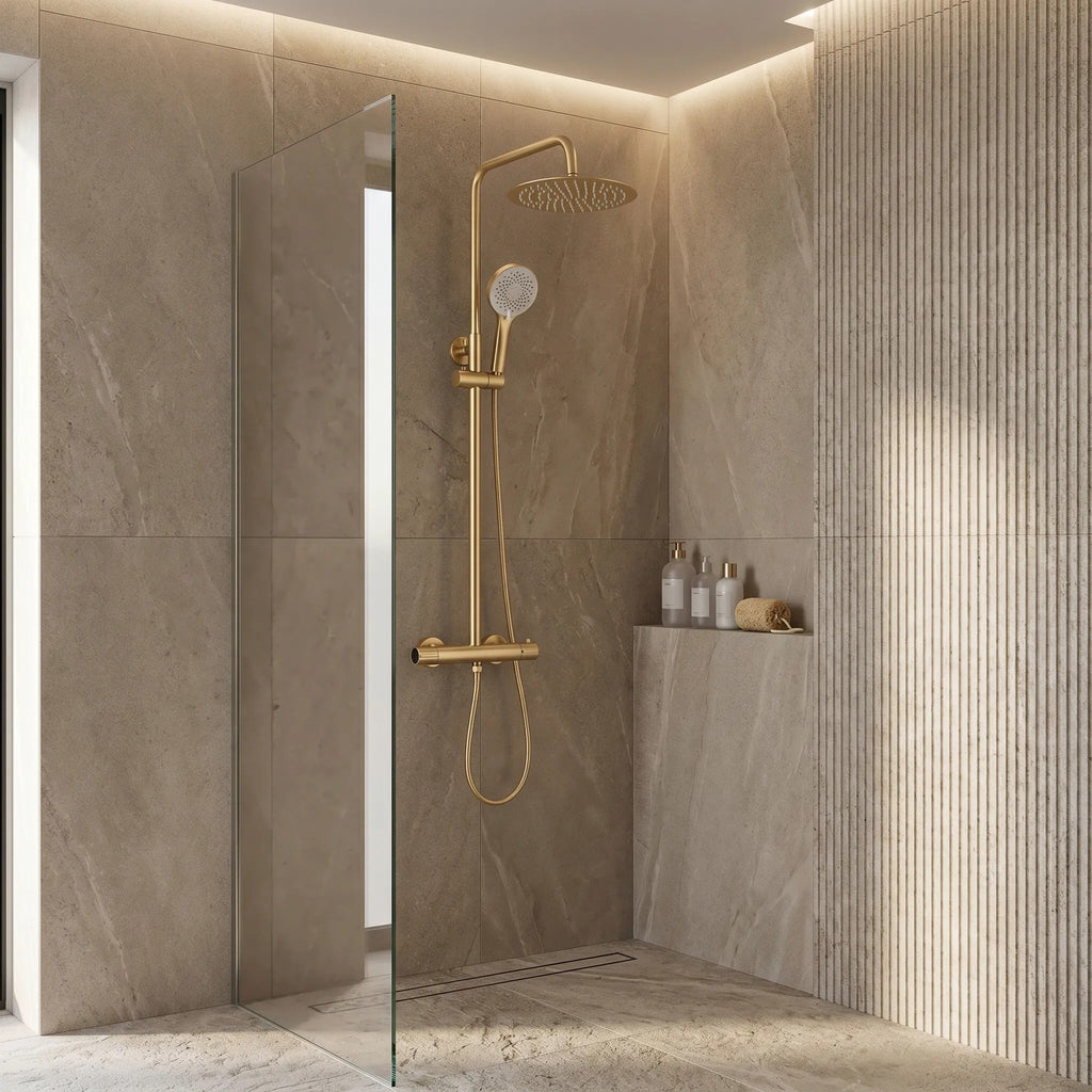 Termosztátos Zuhanyszett Drop Brush Gold 6