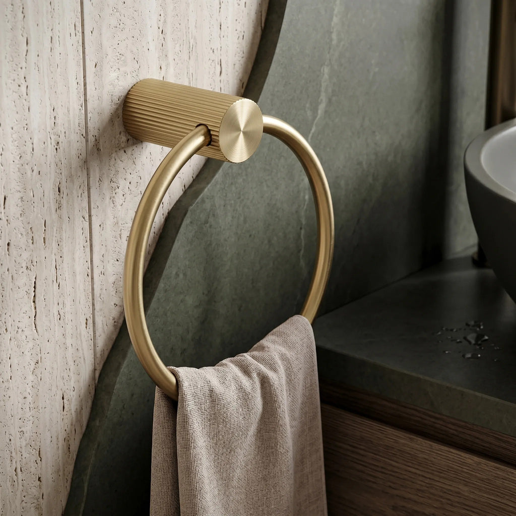 Fürdőszobai Akasztó Ring 64106 SOLO Brush Gold 6