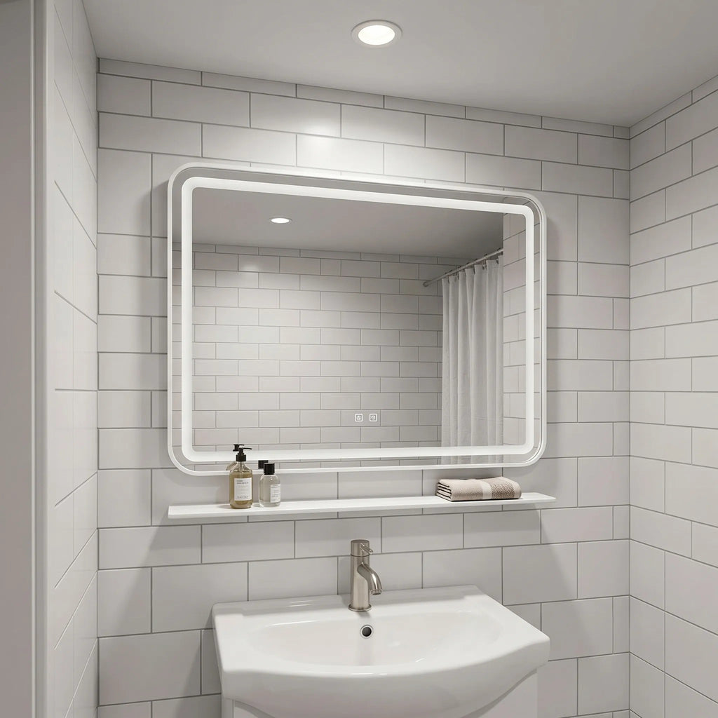 LED Fali Tükör Polccal 80x60 Cm L-8060 6