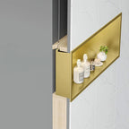Süllyesztett Fürdőszobai Polc LED 30x60 Brush Gold 6