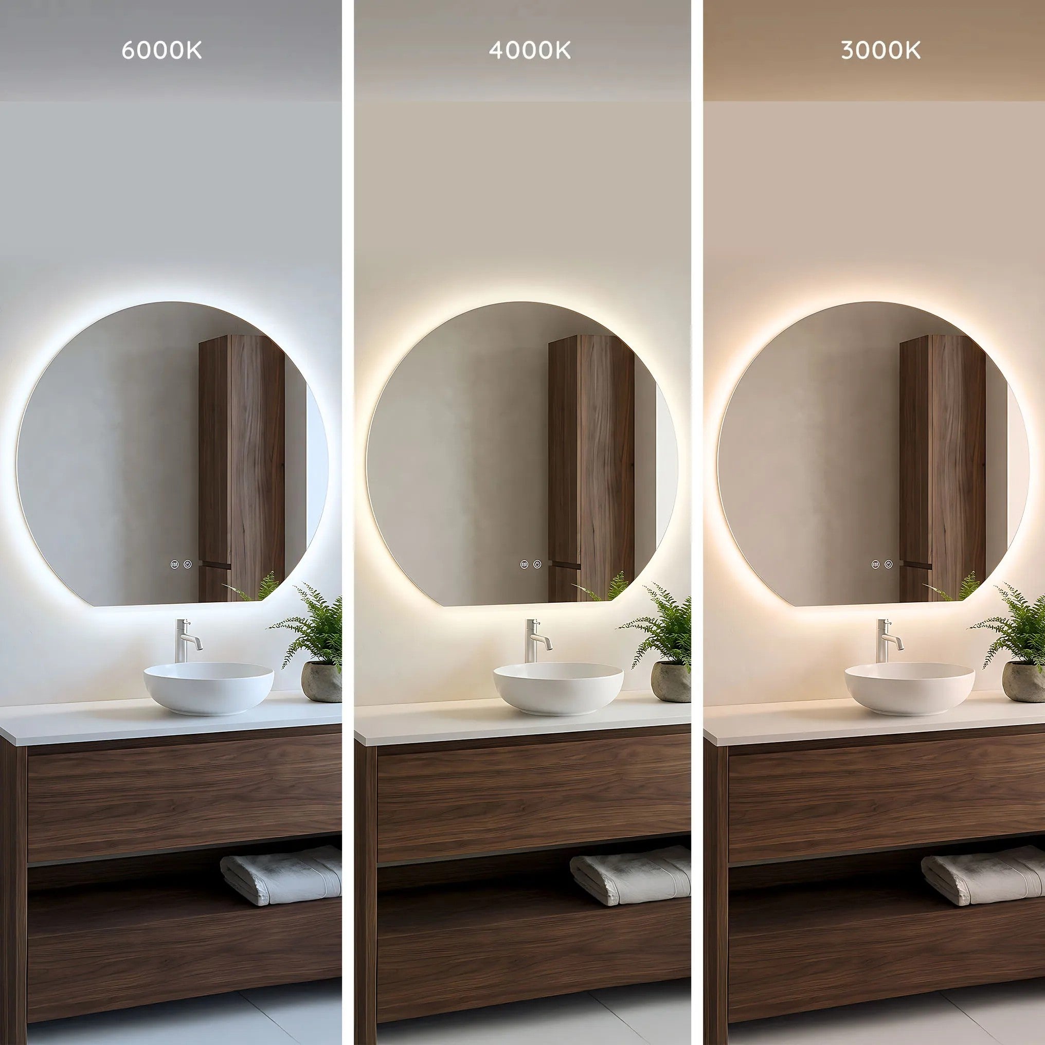 LED Tükör 70cm Fabio 6