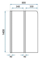 Fürdőkádparaván Rea Agat-2 80 Cm 6