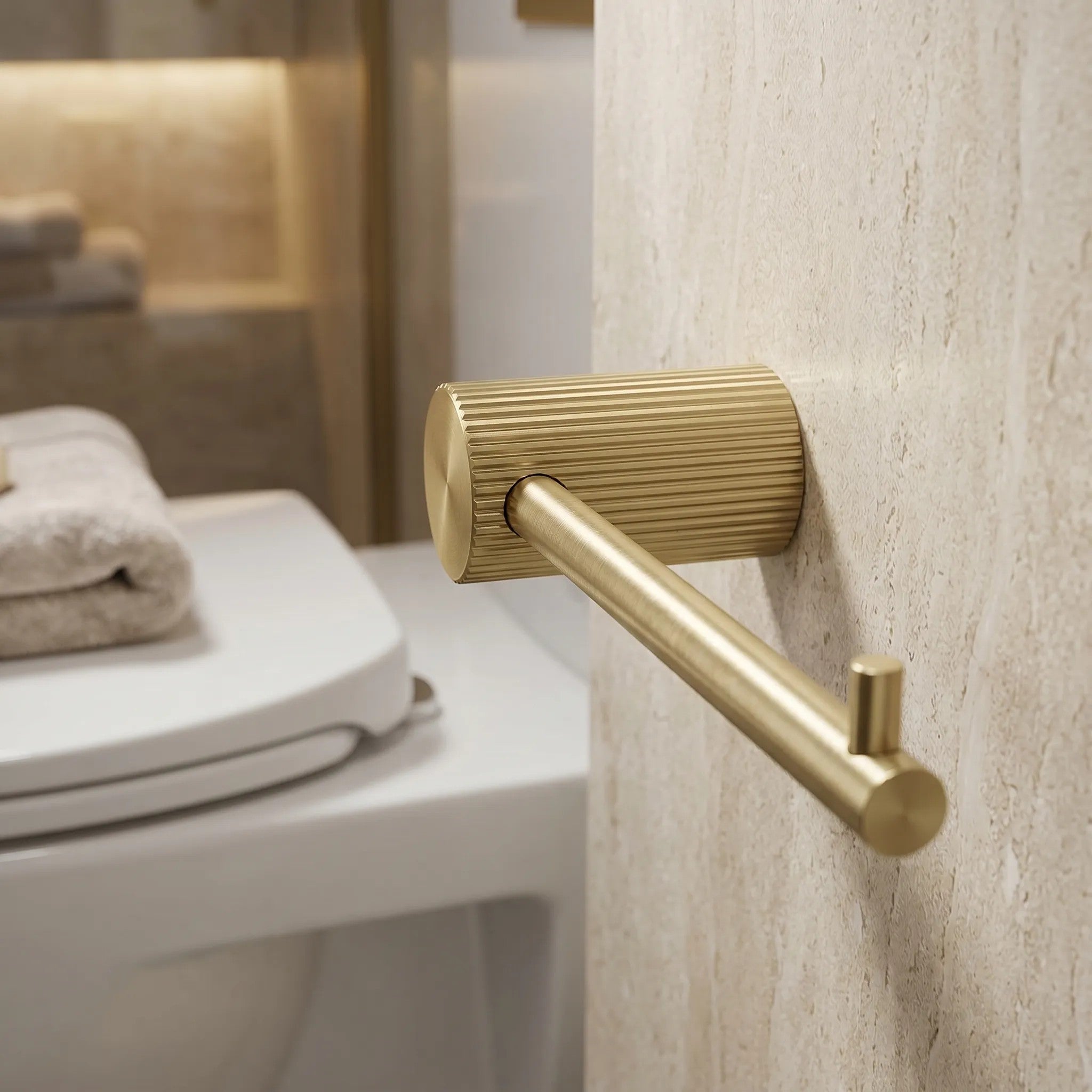 Falra Szerelhető Wc Papír Tartó 64105 SOLO Brush Gold 6