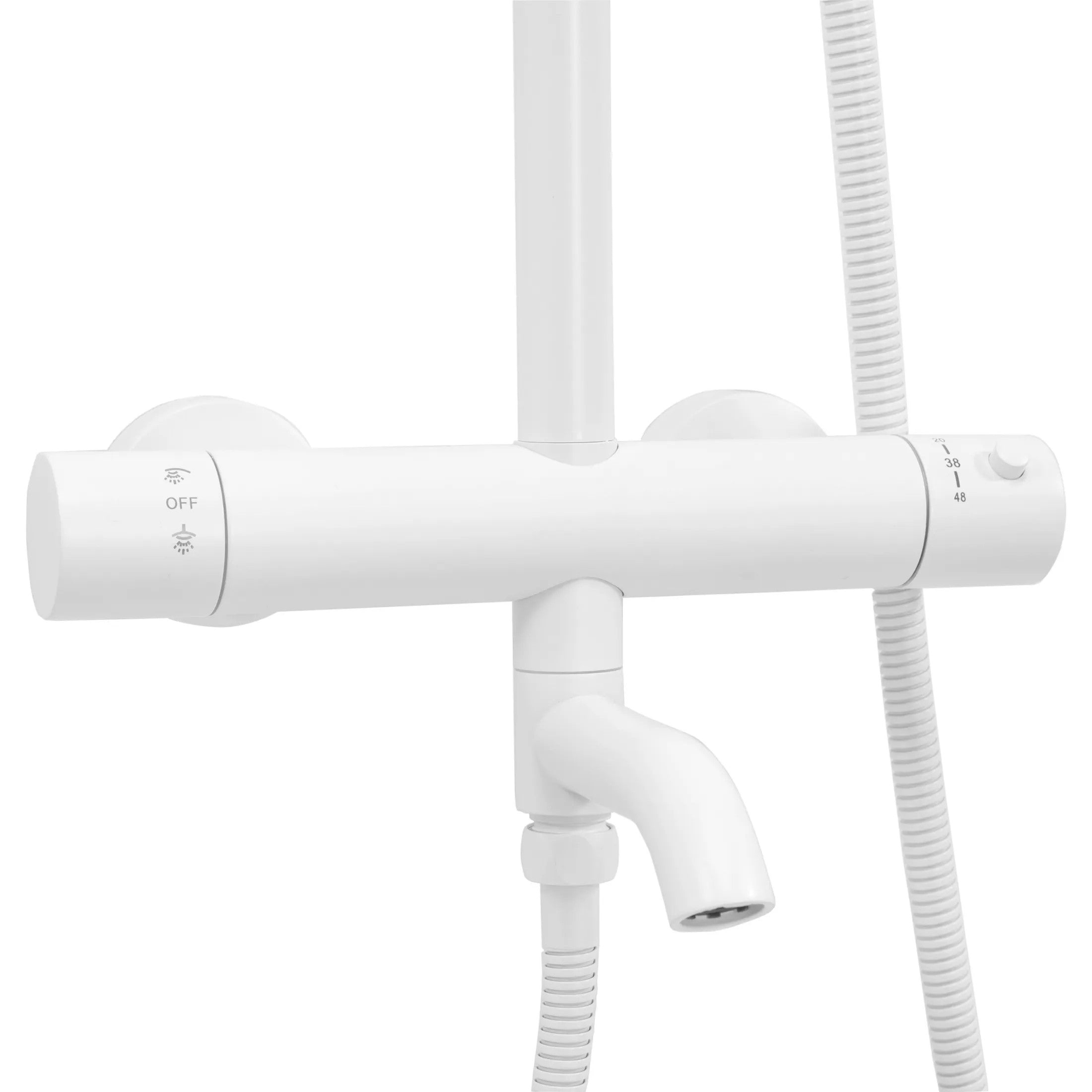 Termosztátos Zuhanyszett Rea Lungo White Matt 6