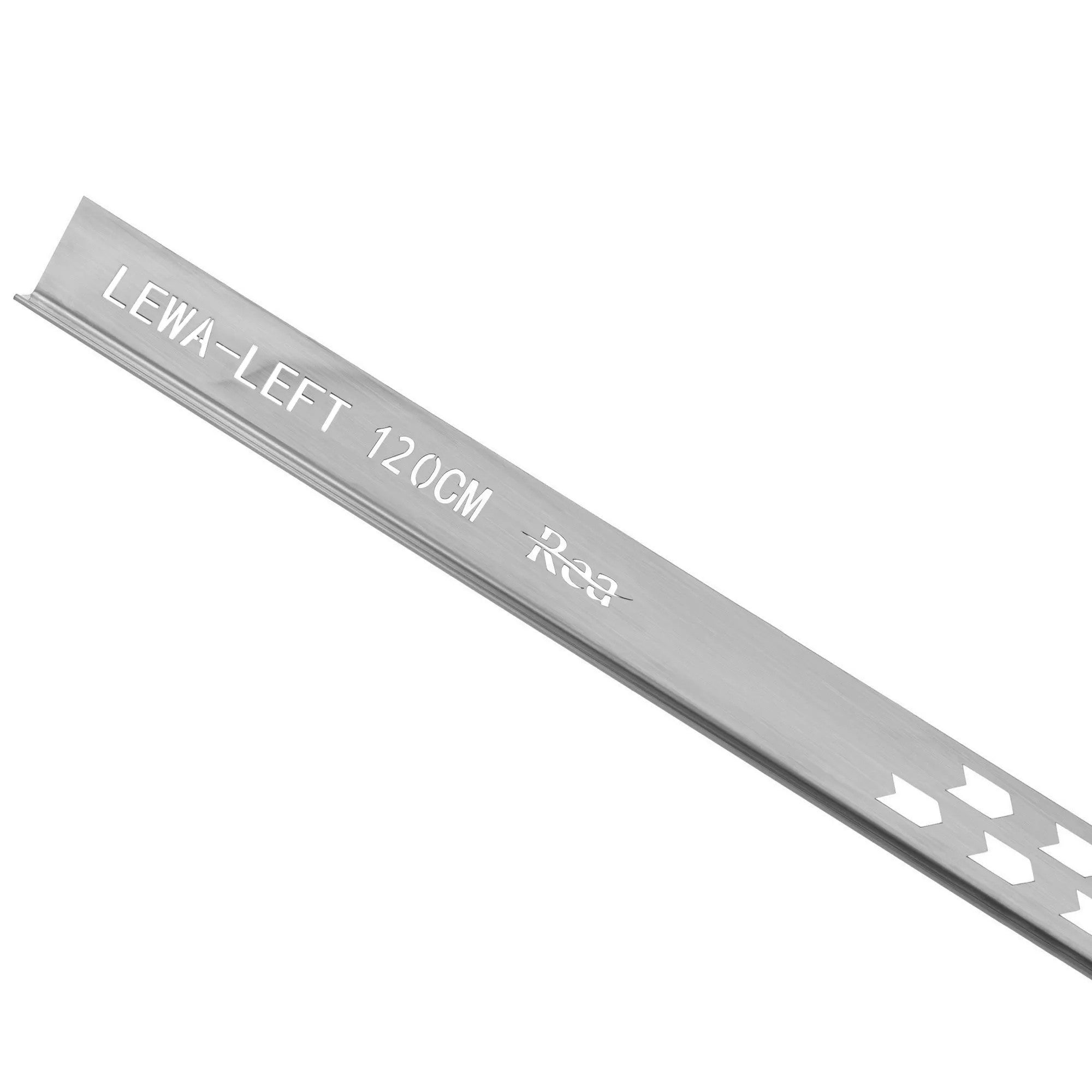 Lejtéskialakító Szegély Épített Zuhanyhoz 120cm Brush Nickel Bal 6