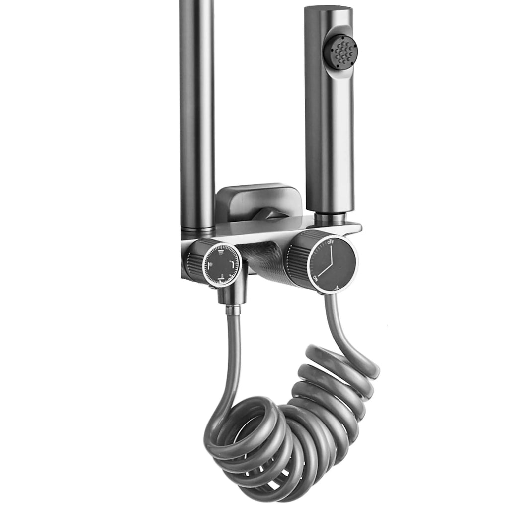 Zuhanyszett REA HELIX Nickel Brush INOX 6