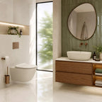 Focus Fali WC Csésze Szett + Pultra Szerelhető Mosdó Rea Focus Creme 6