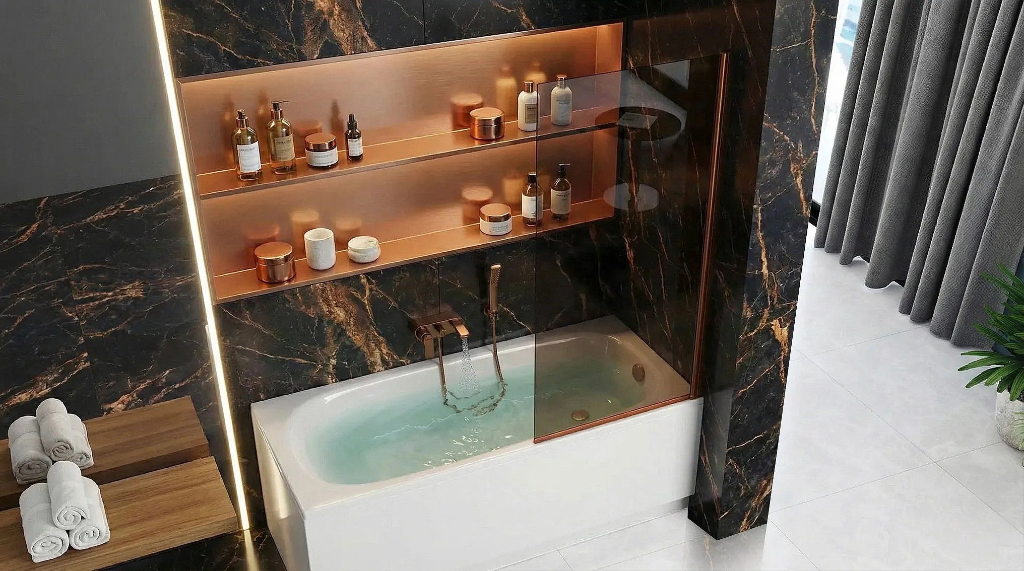 Kádparaván Rea Elegant Brush Copper 70 6