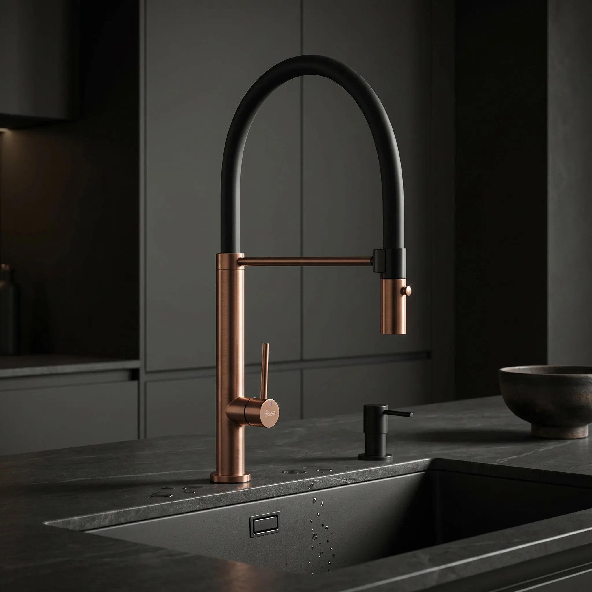 Konyhai Csaptelep Rea Viera Copper Brush 6