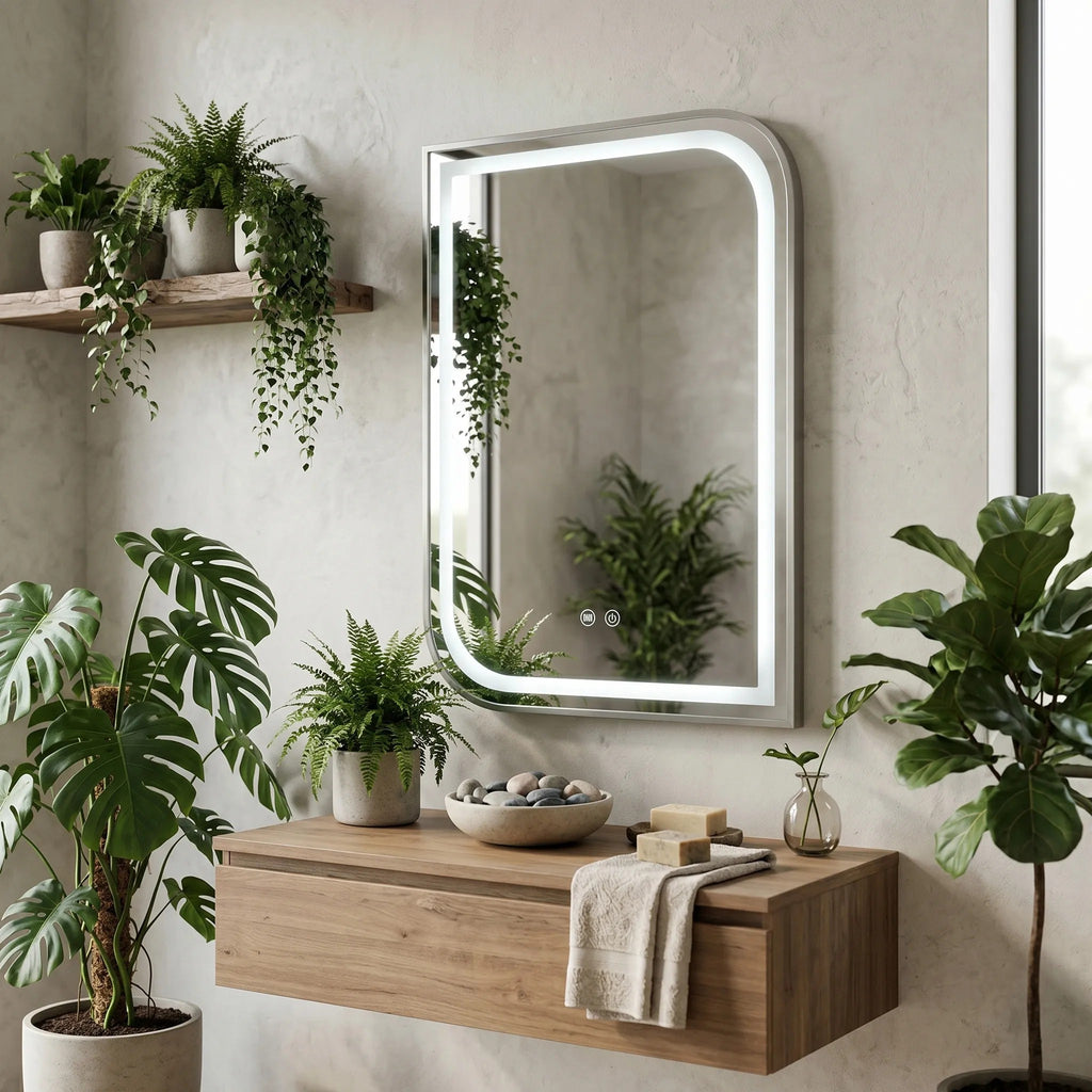 LED Tükör ZONE 70x50 BRUSH NICKEL 6