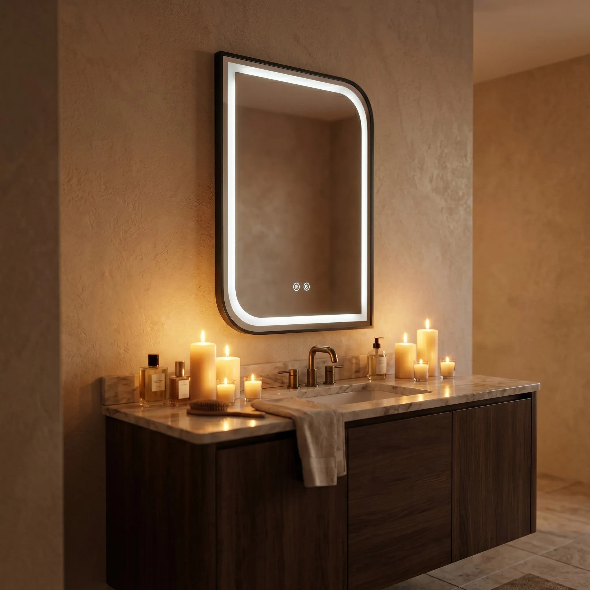 LED Tükör ZONE 70X50 BLACK 6
