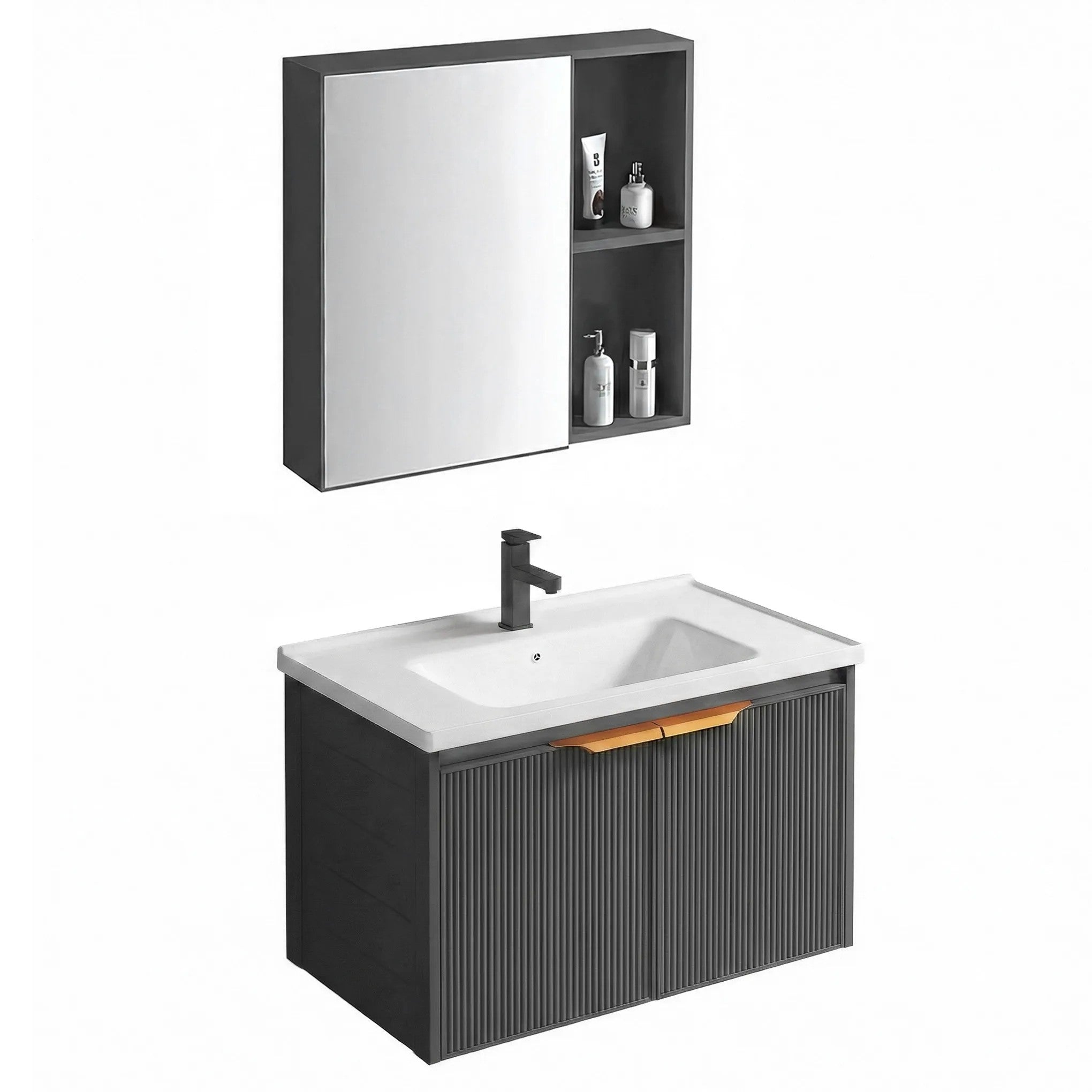 Fürdőszobabútor Szett Mosdóval Mario 60cm Grey 6