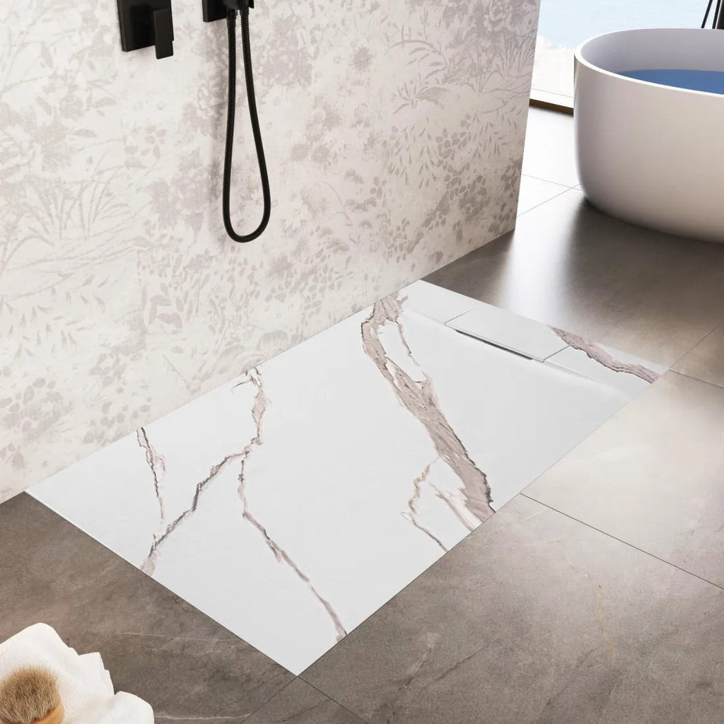 Zuhanytálca Bazalt CARRARA WHITE 80x100 7