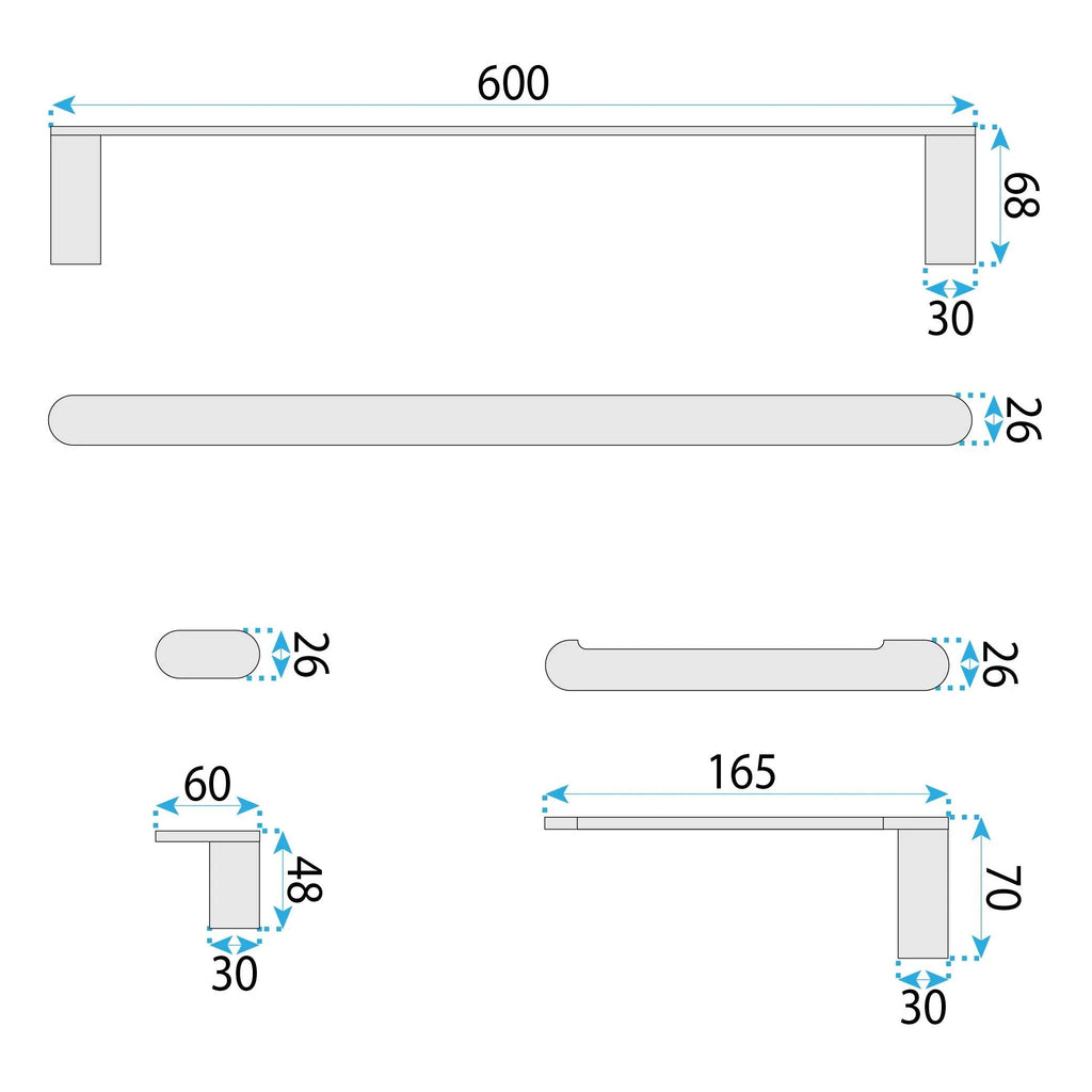 Fürdőszobai Kiegészítő Szett Mati Brush Nickel 4 Darabos 7