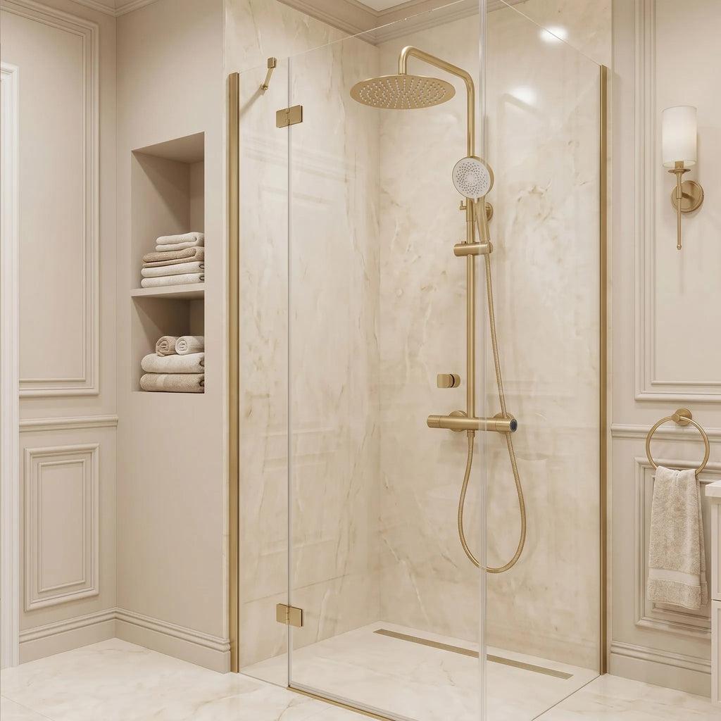 Termosztátos Zuhanyszett Drop Brush Gold 7