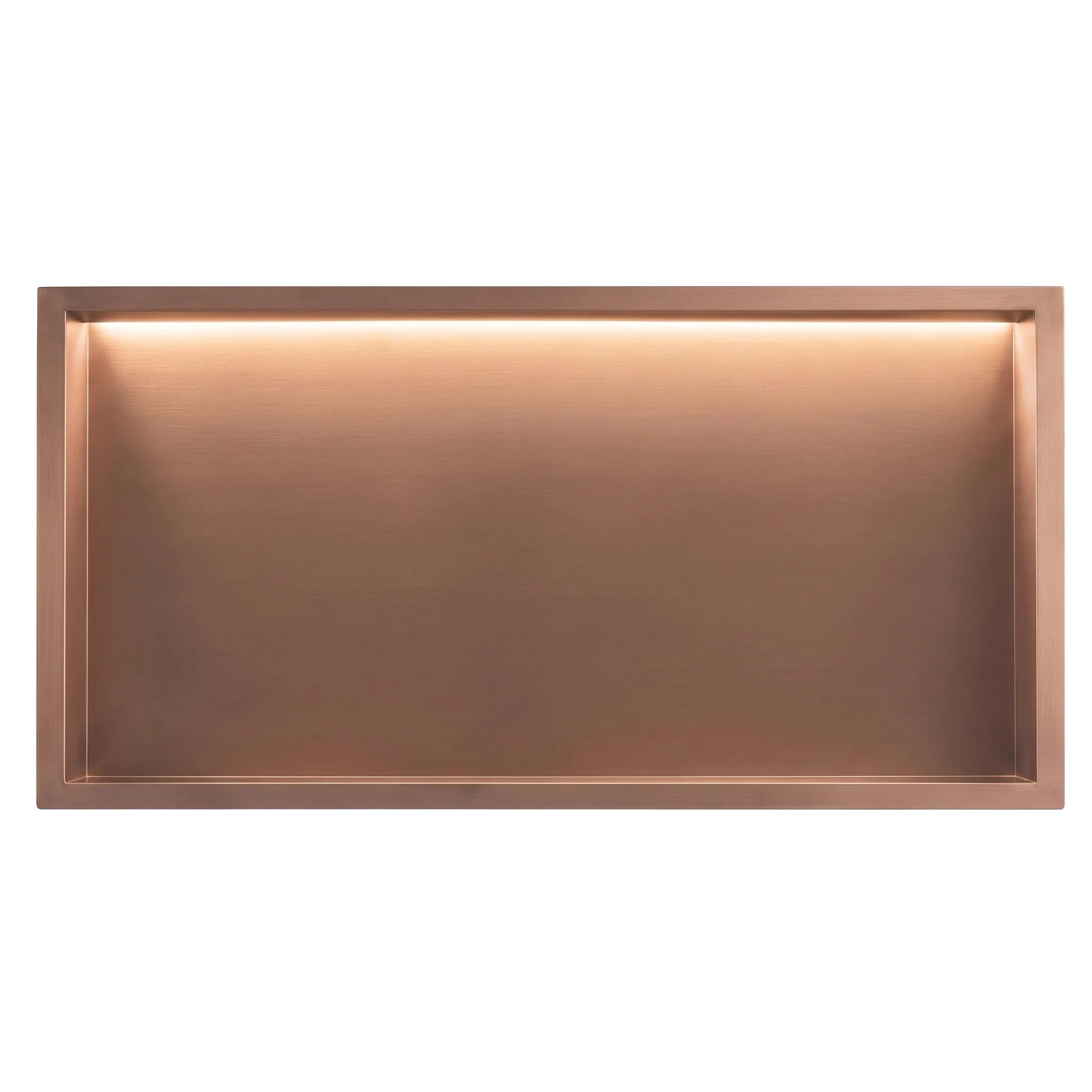Süllyesztett Fürdőszobai Polc LED 30x60 Brush Copper 7